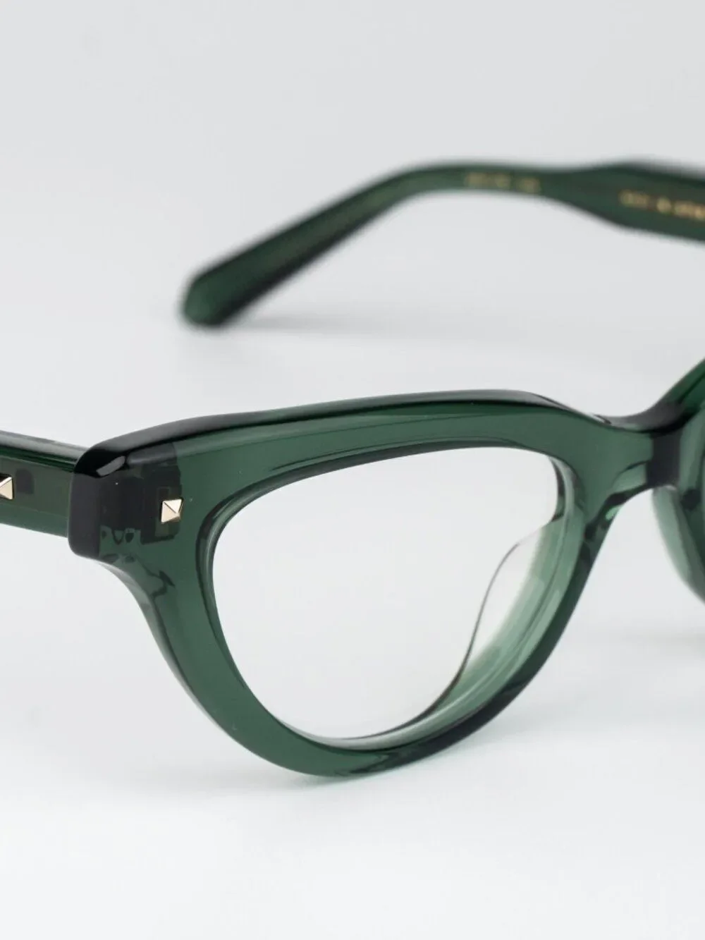 Valentino Women Eyeglasses Crystal Emerald Green Cat Eye V-ESSENTIAL II VLX-124